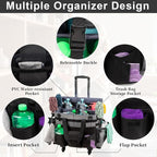 Large Rolling Cleaning Caddy with Wheels, Cleaning Supplies Organizer - Image 6
