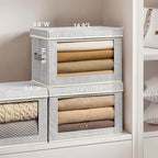 Homsorout Fabric Storage Bins with Lids - 3 Packs Storage Cubes with Window, Foldable Storage Baskets Bins for shelves, Closet Storage Boxes for Towels, Clothes, Home, Office, Blended - Image 2