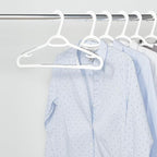 Neatfreak Slim Non Slip Hangers - Space Saving Set of 10 With Lingerie Hooks and Pants/Accessories Bar - Patented W Frame White Plastic Hangers - Image 6
