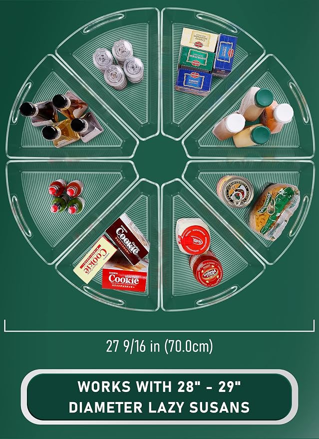 JEISSLIA Lazy Susan Cabinet Organizer Bins for 26"/ 28"/ 32" Diameter - Image 2