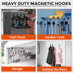 6 Pack Large Magnetic Hooks Heavy Duty, Strong Magnet Storage Hooks - Image 6
