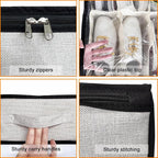 homyfort Shoe Storage Organizer Under Bed, 2 Pack Fits 32 Pairs, Extra Large Shoe Container, Breathable Fabric Underbed Storage for Sneakers, Slippers, Closet, Grey - Image 5