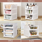 CTSNSLH 5 Pack Closet Organizers Stackable Storage Box - Image 5