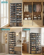 SONGMICS Foldable Shoe Storage Organizer, 9-Tier for 18 Pairs - Image 7