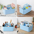 Tiawudi Multipurpose Caddy Organizer, Plastic Caddy with Handle, Stackable Desk Organizer for Stationery, Marker and Pencil, Office Supplies Organizer, Dorm Caddy - Image 5
