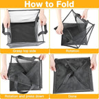 Zopeal 1 Pack Collapsible Mesh Laundry Basket, Grey, Single-layer - Image 3