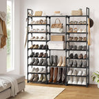 WOWLIVE 9 Tier 3-Column Shoe Rack, 50-55 Pairs Stackable Black - Image 2