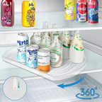 Lazy Susan Turntable for Refrigerator, Square Turntable Organizer for Fridge Cabinet, Pantry, Countertop (15.3" x 11.1" Rectangle 2 Pack - Clear) - Image 4