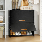 5 Tier Shoe Cabinet with Door, 20-Pair Storage, Black | Ideal for Daily Family Use, Door Keeps Shoes Dust-Free, Stops Pets from Chewing, Simple Tool-Free Install - Image 2