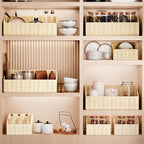 Pantry Baskets for Organizing, Wicker Storage Basket Beige - Image 6
