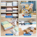 AROIC 50 Pack Vacuum Storage Bags, 5 Sizes + 2 Roll-up (8 Each) Space Saver - Image 7