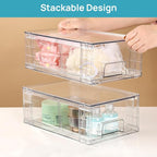 Vtopmart 8 Pack Stackable Clear Drawer with Dividers - Image 7