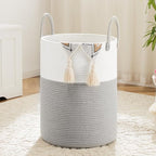 Artfeel Laundry Basket,Woven Cotton Rope Laundry Hamper,80L for Decorative Storage of Dirty Clothes,Toys and Blankets in Bathroom,Baby Room and Living Room by Artfeel