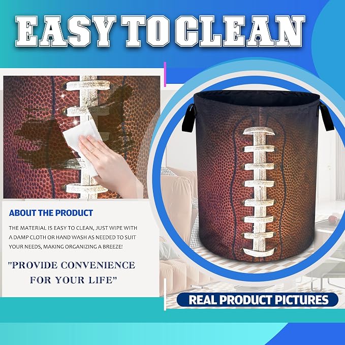 Football Laundry Basket Oxford Cloth Ball Texture Laundry Hamper - Image 7
