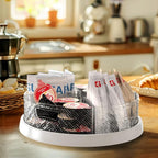 Simple Houseware 12-Inch Lazy Susan Turntable w/Removable Bins & Dividers - Image 7