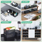Ohmlove 8 Pack Plastic Storage Baskets with Lids for Organization - Image 7