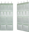 2 Pack- 12 Pocket Over Door Hanging Storage Organizer with 4 Kinds Pouch,Back of Closet Hanging Shelf Storage Organization for Sock,Hat,Underwear,Behind Door Caddy in Bedroom,Bathroom,Entrance,Dorm,RV by KANCNT