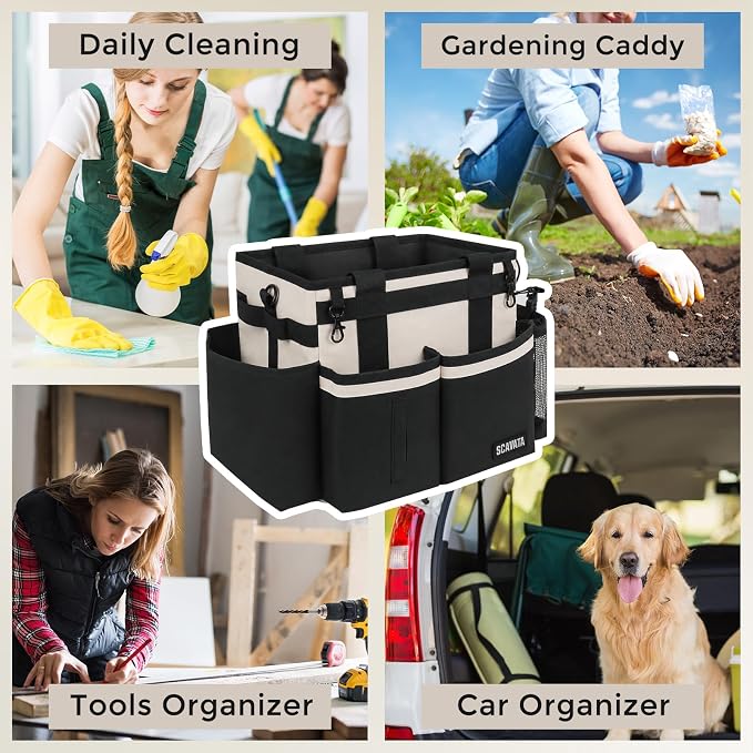 SCAVATA Compact Wearable Cleaning Caddy with Handle & Shoulder Straps - Image 7