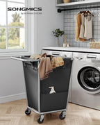 SONGMICS 1-Section Laundry Basket with Wheels, 34.3 Gallons (130 L) Hamper - Image 2