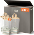 SOLEDI 180L 3-Section Laundry Hamper with Lid, Extra Large Dirty Clothes Basket with Sturdy Handles for Laundry Room & Bedroom - Durable Organizer for Sorting Laundry by SOLEDI