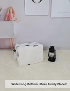 Rectangular Collapsible Laundry Basket with Side Handles, Blue Cute Whale - Image 3