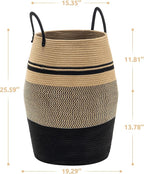 Large Laundry Basket Hamper Woven Blanket Basket Clothes Hamper - Image 2