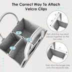 HIPHOP PANDA 2-Pack Diaper Caddy Organizer - Newborn Essentials Baby Registry Must Haves - Sturdy Nursery Storage Bin & Portable Car Caddy for Diapers & Wipes - Grey/Oatmeal Gift Set - Image 2