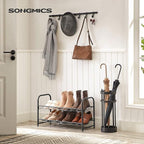 SONGMICS 2-Tier Stackable Metal Shoe Rack, Holds Up to 8 Pairs of Shoes | Shoe Organizer for Closet, Entryway, and Small Spaces, with Adjustable Slanted Shelves, Black, DAVIAN Collection ULMR065B01 - Image 2