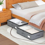 EE-RoomWorld Under Bed Storage with Wheels, No Assemble Required 7.5 inches height Under Bed Storage bins,Large capacity Rolling Underbed Shoe Storage containers，dorm underbed storage drawers - Image 5
