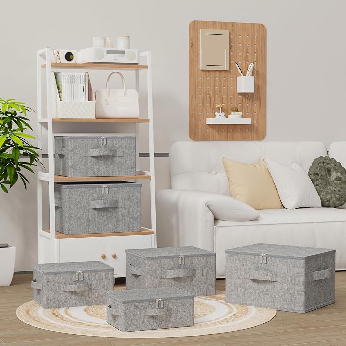 Underbed Storage Boxes with Zippers,19.6x15.7x11.8in,Grey,2 Pack - Image 2