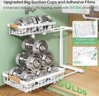Kitstorack Under Sink Organizer, 2 Tier Under the Sink Storage, Slide out Pull out Cabinet Organizer Shelf, Metal Sliding Drawer for Kitchen Bathroom Pantry Closet Organization Rack, White, 2 Pack - Image 4