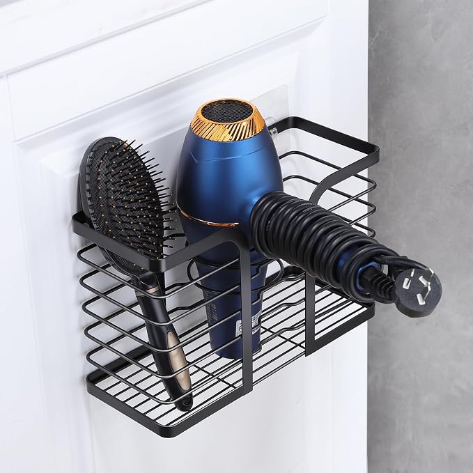 YIGII Hair Dryer Holder/Hair Tool Organizer Wall Mount - Metal Wire Bathroom Blow Dryer Holder Hair Styling Hot Tools Organizer for Flat Iron, Curling Wand, Straightener, Electric Shaver - Image 3