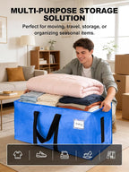 HOMESURE Supports 200lbs Heavy Duty Moving Bags - Strong Zipper & Wrap-Around Handles - Water-Resistant Storage Totes, Durable Alternative to Moving Boxes- 12 Pack -Multi-Color System for Easy Sorting - Image 4