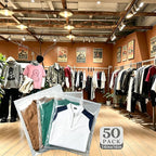 50pcs Clear Zipper Clothing Bags, 14x16 Inch Plastic Clothing Shipping Bags - Image 2