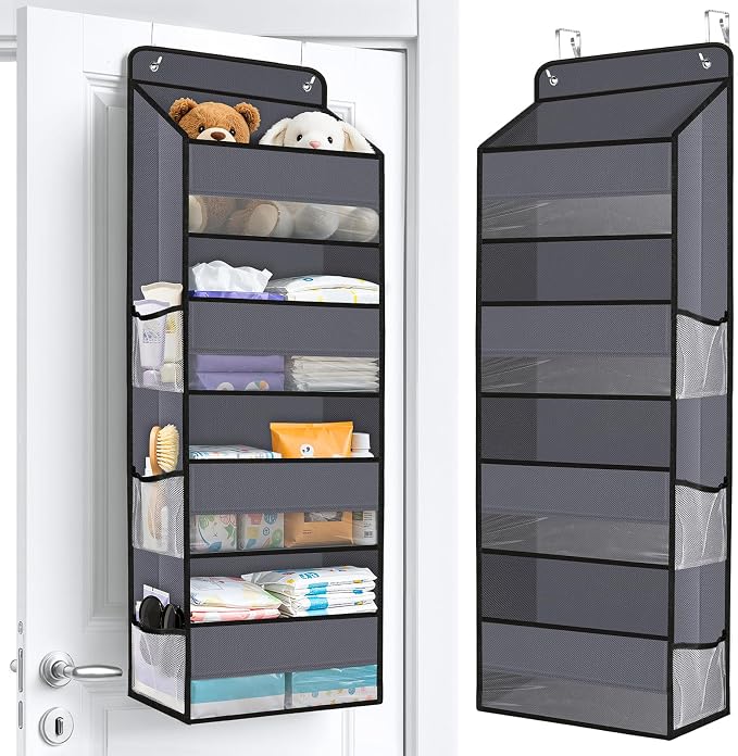 Over The Door Organizer Storage behind Door Hanging Organizer for Nursery by WiseLife