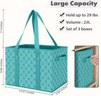 Reusable Grocery Bags 2 Pack, Foldable & Water Resistant Shopping Bags - Image 4