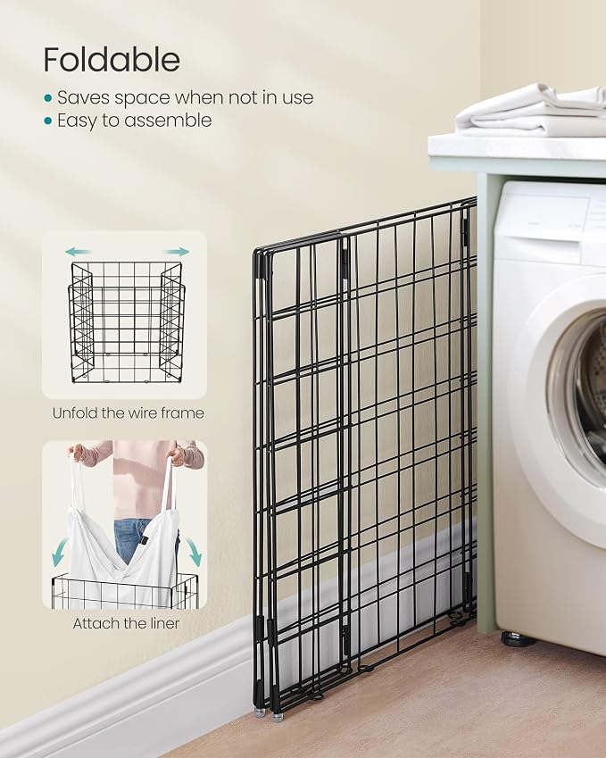 SONGMICS Laundry Hamper, Collapsible, 34.3 Gal. (130L) - Image 6
