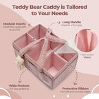 PeraBella Baby Diaper Caddy Organizer with Handle, Boy & Girl Shower Gift Basket, Portable Diaper Storage Basket Bin for Wipes, Newborn Baby Essentials Registry Search Must Haves, Car Caddy Organizer - Image 3