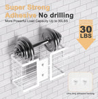 FUNKYLEE 3-in-1 Universal Hair Tool Organizer Wall Mount, White - Image 5