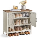 VASAGLE Shoe Storage Cabinet, 3‑Tier with Height‑Adjustable Shelves by Unknown