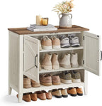 VASAGLE Shoe Storage Cabinet, 3‑Tier with Height‑Adjustable Shelves by Unknown
