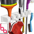 EXTRA GRIP Mop & Broom Holder Wall Mount - Wall Hanging Garden Tool & Utility Closet Organizer, Mop & Broom Hook, Broom Hanger Wall Mount, Mop Broom Organizer, Wall Mounted Broom Rack Storage (2 Pack) by BerryAve
