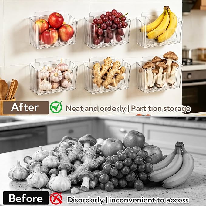 6 Pcs Cabinet Door Organizer,bathroom cabinet organizer,Clear Storage Caddy - Image 3