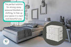 Comforter Storage Bag - Folding Organizer bag for King/Queen Comforters, Pillows, Blankets, Bedding/Quilt, Blanket, Duvet, Large Collapsible Organizers, 24"x14"x11" (2 Pack Gray, 2 Pack) - Image 8