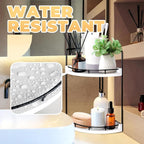 2 Tier Bathroom Counter Organizer, Bathroom Counter Tray and Vanity Organizer, Wood Corner Countertop for Kitchen, Dresser (White) - Image 5