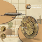 Lazy Susan Turntable Organizer for Table Top, 24’’ Round Wooden Lazy Susan for Cabinet Kitchen Countertop Pantry Dining Coffee Table for Condiments Spices, Rustic Bathroom Vanity Tray for Soap Candle - Image 2
