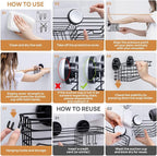 LEVERLOC Shower Caddy Suction Cup, Bathroom Organizer for Inside Shower - Image 8