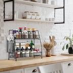 Bathroom Organizer Countertop, Spice Rack Organizer for Cabinet,Black - Image 4