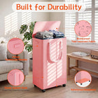 Slim Laundry Hamper with Wheels,20 Gal (75L) Rolling Laundry Basket with lid and wheels Clothes Hamper Foldable Tall Dirty Clothes Basket Sturdy Collapsible Clothes Hamper for Dorm,Laundry Room - Image 3