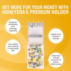 Honeyera The Original Storage for Stuffed Animals, Over Door Organizer for Stuffies, Baby Accessories, Toy Plush organizer, Breathable Hanging Storage Pockets Big Girls Toddler Large Bag (rainbow) - Image 6